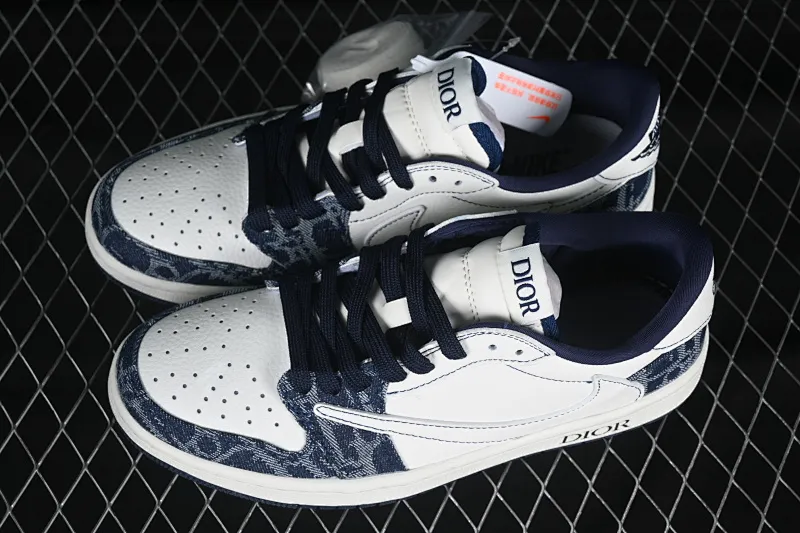 All categories Air Jordan Jordan series basketball shoes Air Jordan 1 Low High-end customized low-top sneakers M version Travis Scott x Fragment Design x Jordan Air Jordan 1 Low OG SP AJ1 Joe 1 Dior denim blue low-top cultural casual sneakers CH6336-017